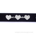Full Covered White Rhinestone Heart Rivets Metal Accessories for Pet Dog Collars